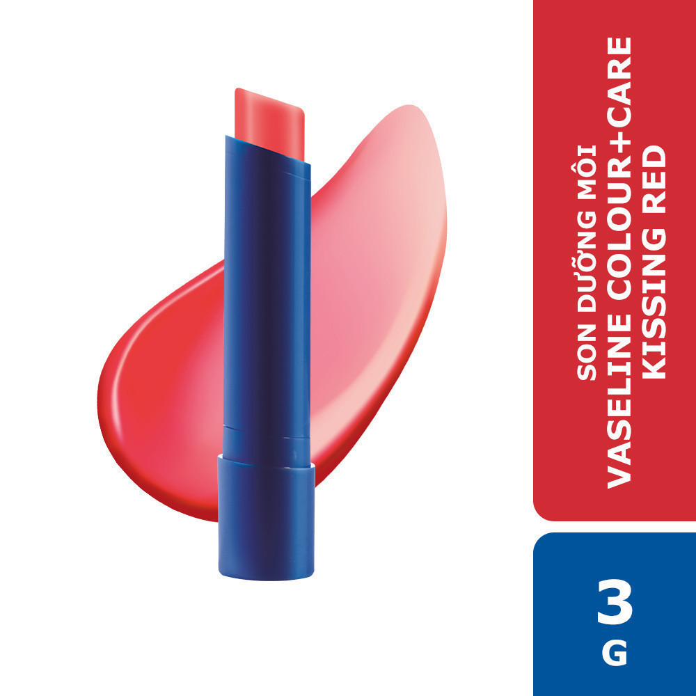 Son dưỡng môi Vaseline Colour+Care 3g (Mellow Rose/Kissing Red/Blooming Pink) | BigBuy360 - bigbuy360.vn