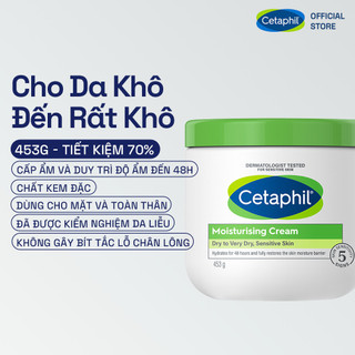   HANNAH x CETAPHIL  Kem dưỡng ẩm cho da nhạy cảm Cetaphil Moisturizing Cream 453g 