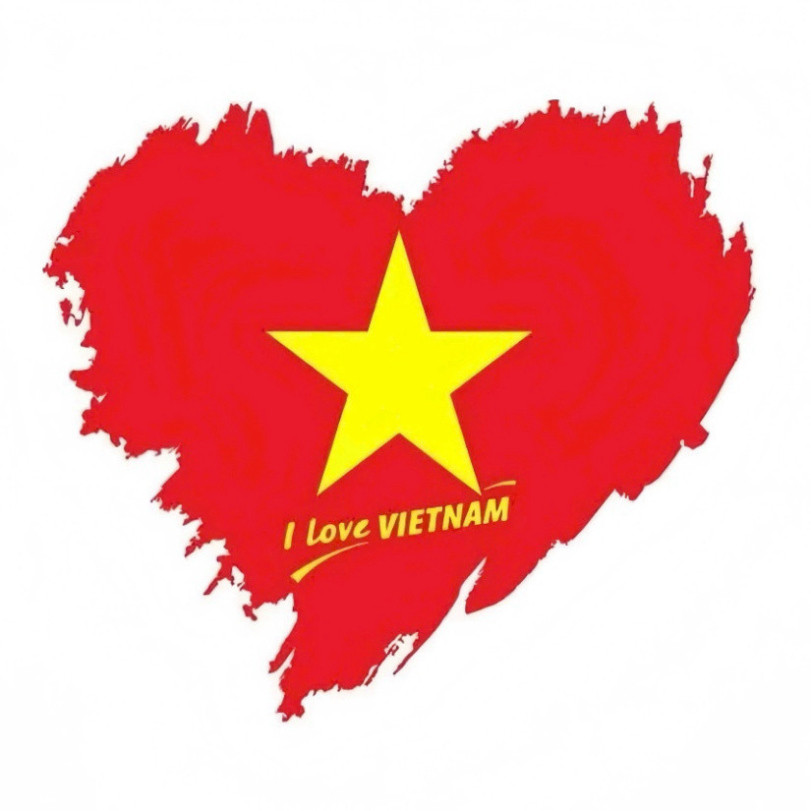 "Tem yêu Việt Nam, I Love Việt Nam, tem hình ngôi sao và cờ Việt Nam đang thịnh hành hiện nay"