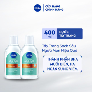 Bộ 2 Nước Tẩy Trang NIVEA Derma Acne Care Micellar Sạch Sâu Ngừa Mụn (400mlx2) - 94273x2