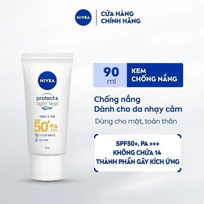 Kem Chống Nắng NIVEA Protect & Light Feel SPF50+ PA+++ 90ml - 86018