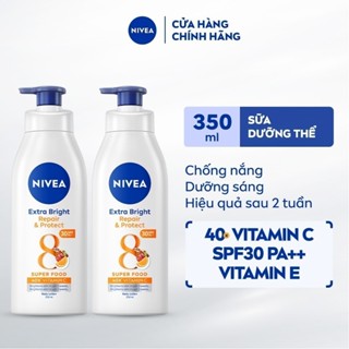 [Nivea x LS] Bộ 2 Sữa Dưỡng Thể NIVEA Phục Hồi & Chống Nắng Ban Ngày từ 8 Super Foods (350 ml) - 88311