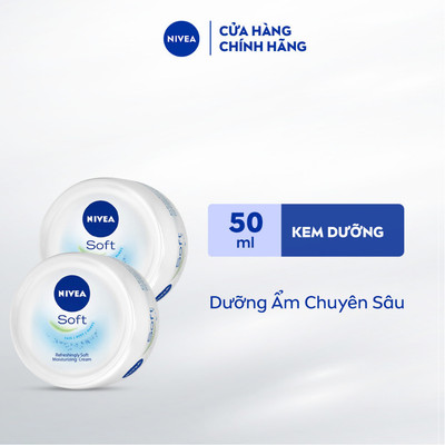 Bộ 2 Kem Dưỡng Làm Mềm Da NIVEA Soft Crème (50 ml) - 89054