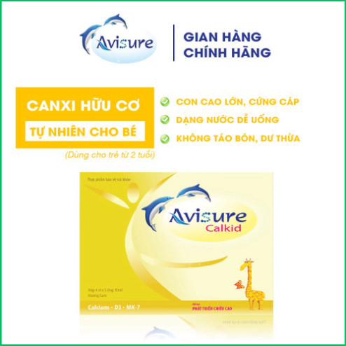 Combo 5 hộp Avisure calkid - Canxi hữu cơ cho bé