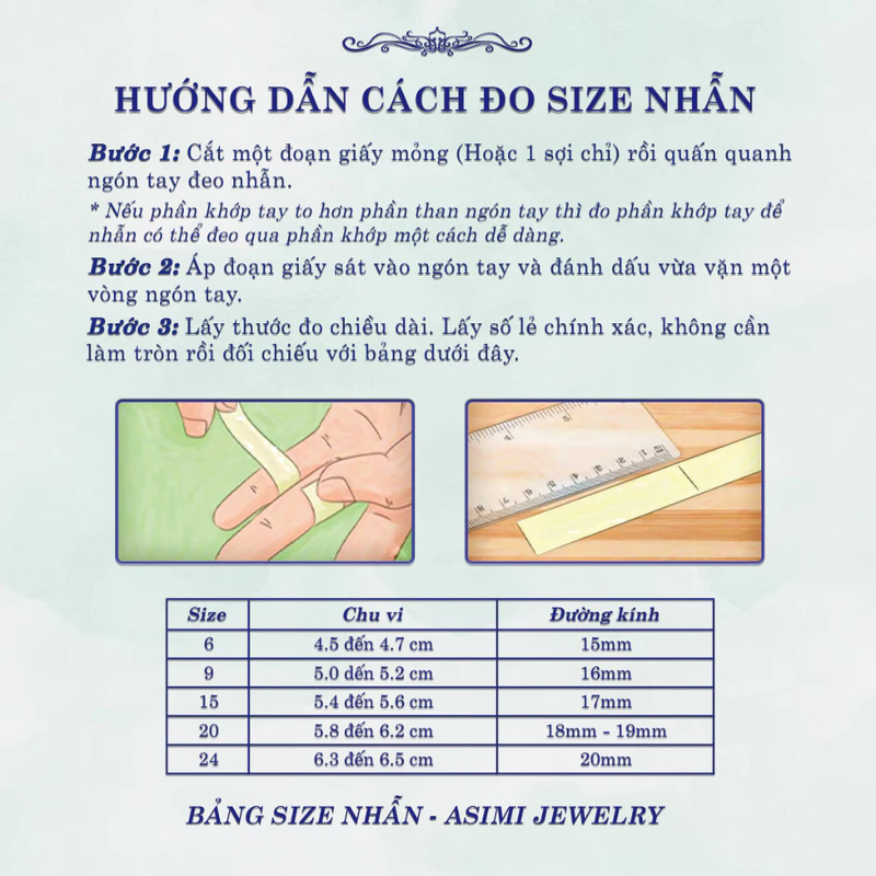 Nhẫn nữ bạc đính đá lấp lánh Asmi Line Gem NA04 8