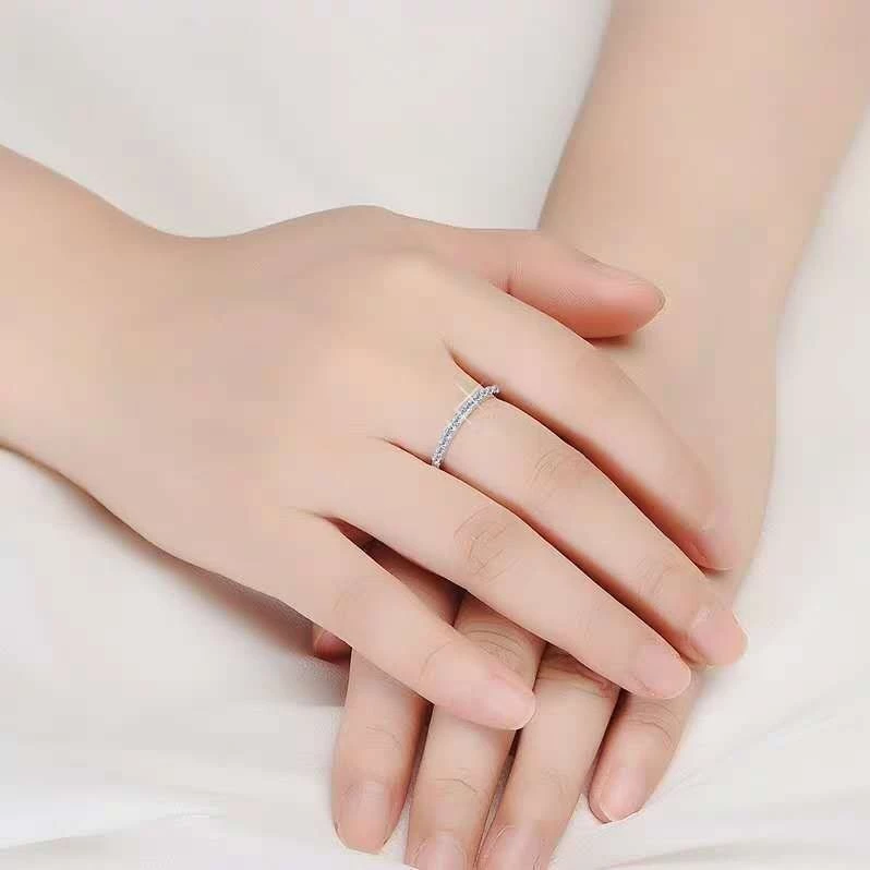 Nhẫn nữ bạc Ý S925 đính 1 hàng đá dày đặn Asimi Natura Gem NA07 5