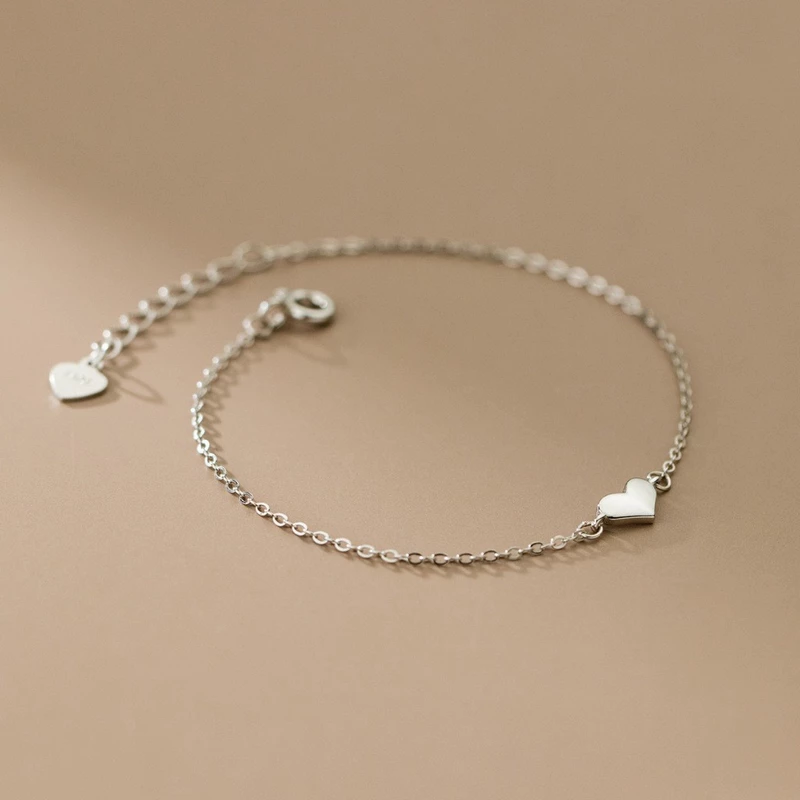 Lắc tay bạc nữ S925 Mặt Trái Tim Asimi Triple Heart LT13 3