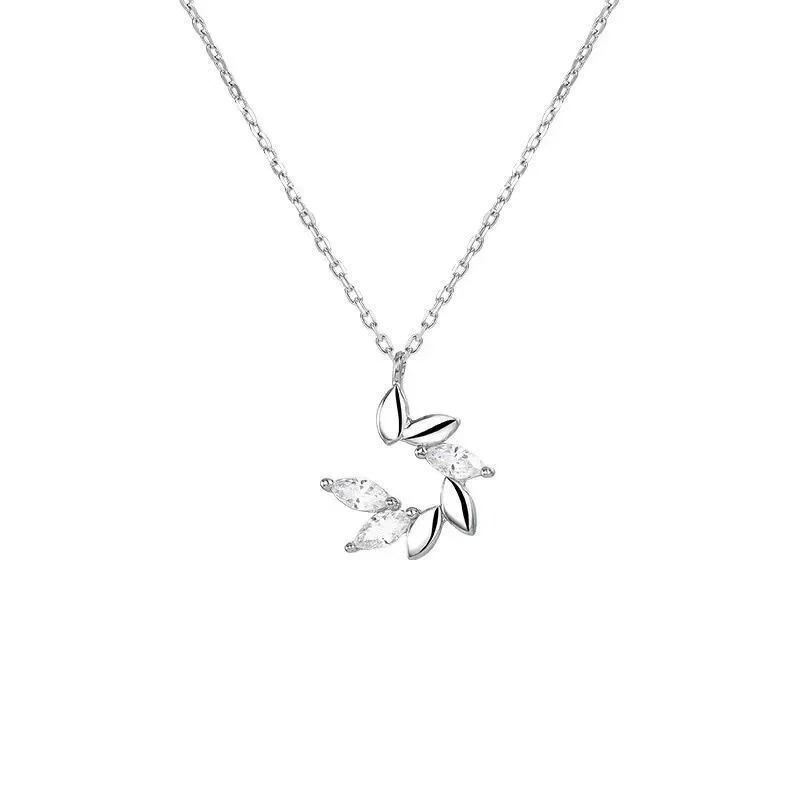 Dây chuyền bạc nguyệt lá Asimi Half Moon DC56 6