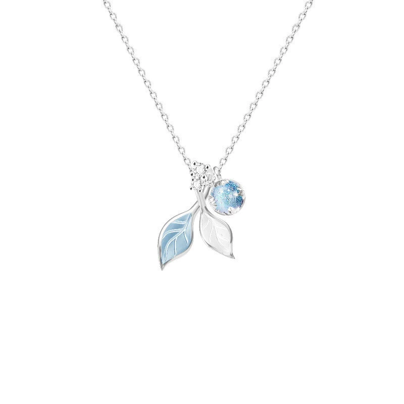 Dây chuyền bạc Waterful đá Moonstone Asimi Waterful Leaf DC58 7