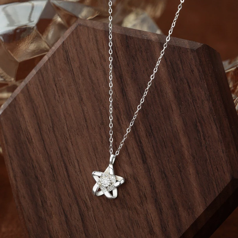 Dây chuyền ngôi sao bạc đá Zircon Asimi Start Zircon DC54 5