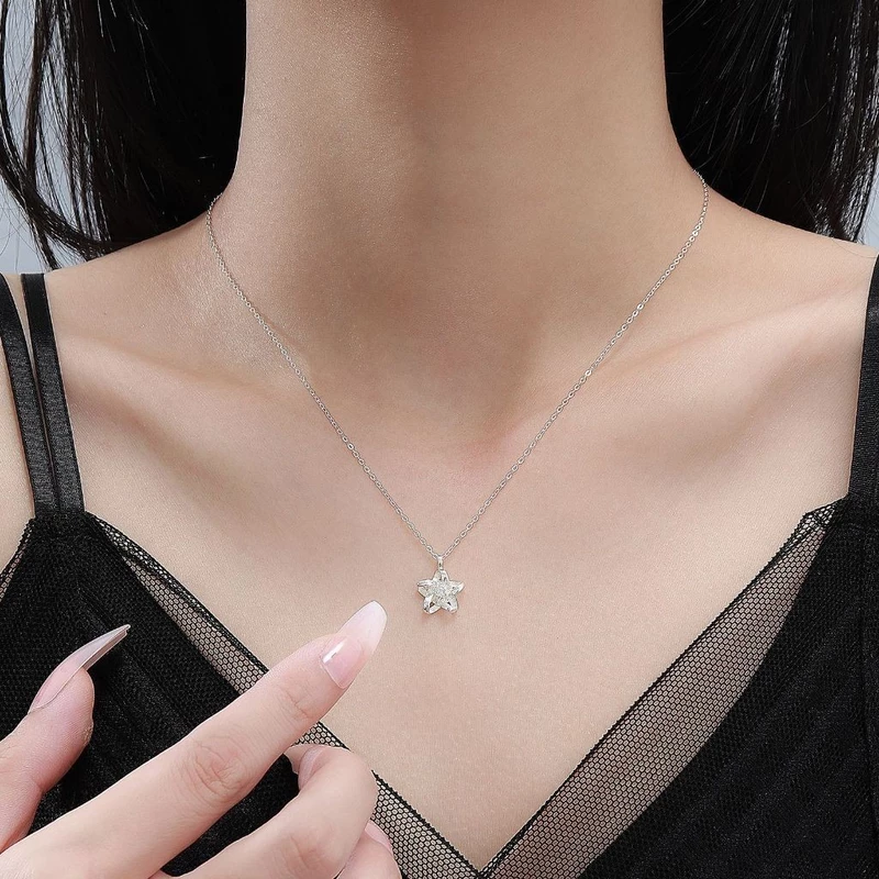 Dây chuyền ngôi sao bạc đá Zircon Asimi Start Zircon DC54 6