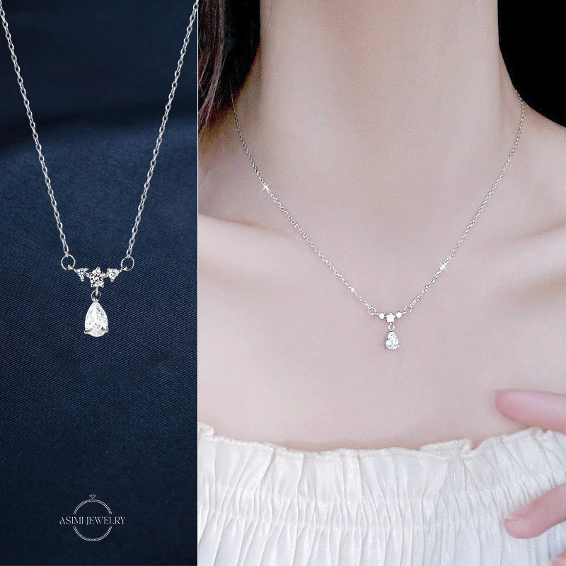 Dây chuyền bạc chuỗi đá Cz sang trọng Asimi Princess Line DC51 5