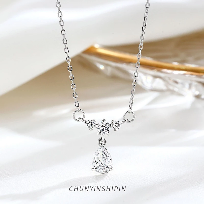 Dây chuyền bạc chuỗi đá Cz sang trọng Asimi Princess Line DC51 7