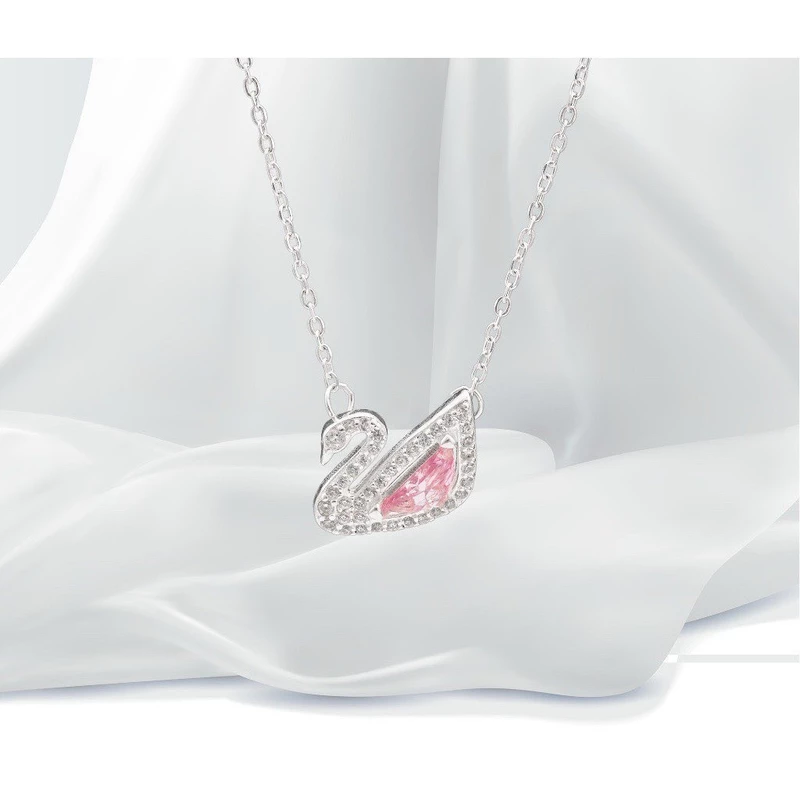 Dây chuyền bạc nữ S925 Thiên Nga Swarovski Asimi DC37 6