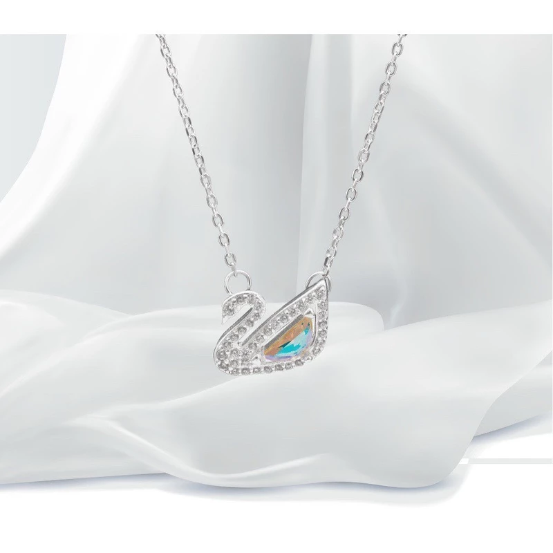 Dây chuyền bạc nữ S925 Thiên Nga Swarovski Asimi DC37 7