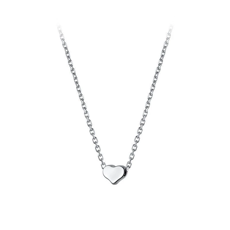 Dây chuyền bạc mảnh trái tim full mặt Asimi Full Heart DC31 6