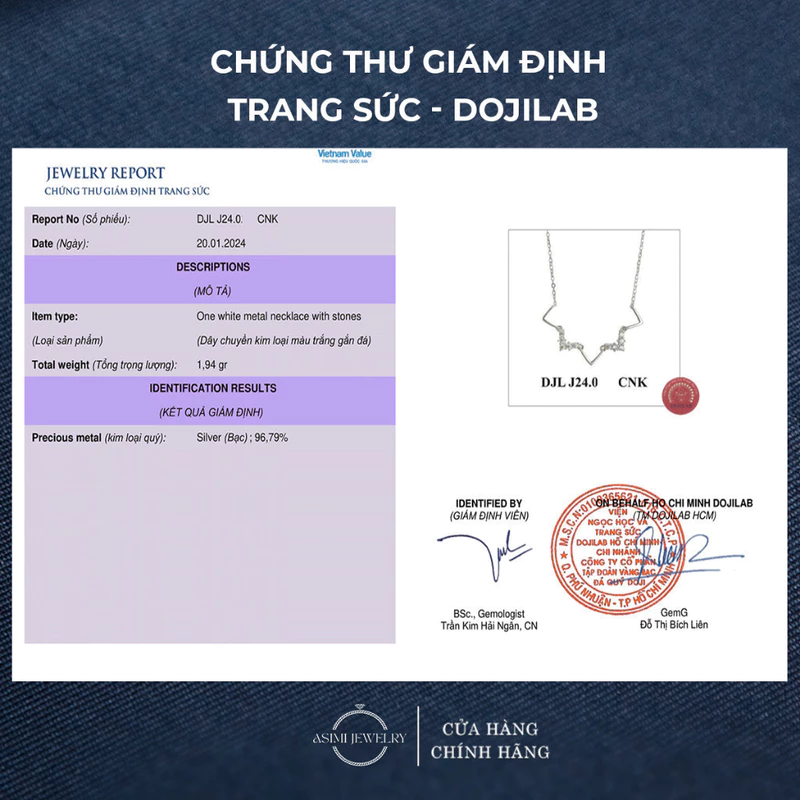 Dây chuyền nữ mặt vuông tròn Asimi Squircle DC33 3