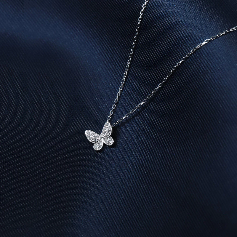 Dây chuyền bạc nữ cánh bướm đính đá nhỏ Asimi Butterfly Line DC19 4