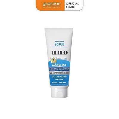 Sữa Rửa Mặt Tạo Bọt Dạng Hạt Sáng Da Whip Wash Scrub UNO 130Gr