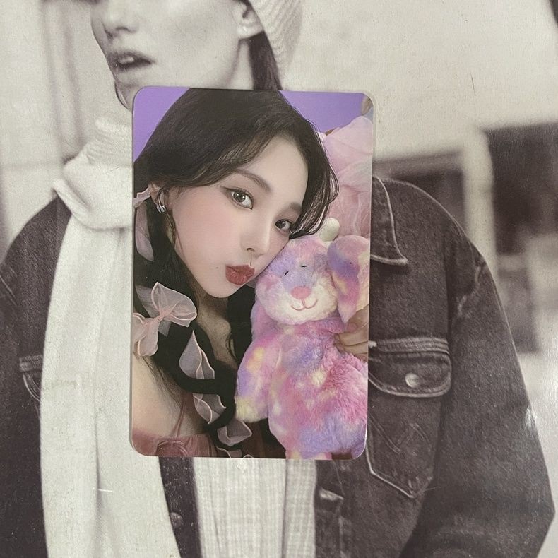 aespa Thẻ tình yêu trắng ngẫu nhiên bưởi Gấu ôm bưởi Choi Ji-min từ 'My Love, My Love' kpop Thẻ Nhỏ 