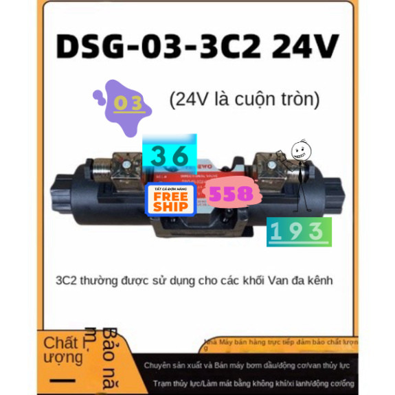 Van Điện Từ Thủy Lực DSG-03-2B2, DSG-03-3C2, DSG-03-3C60, DSG-03-2B3B và các phiên bản khác. hàng mớ