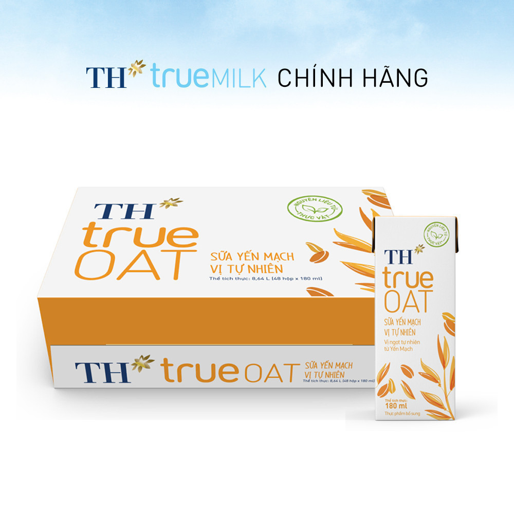Thùng sữa yến mạch TH true OAT vị tự nhiên 180ml (48 Hộp) | BigBuy360 - bigbuy360.vn