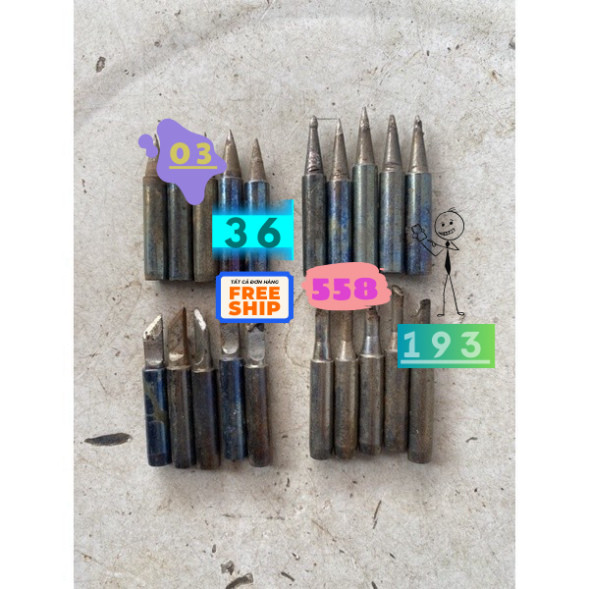 Mũi hàn Hakko 936 gồm 900M-T-I, 900M-T-K, 900M-T-1C và 900L-T-2B, chính xác và tiện dụng. hàng mới