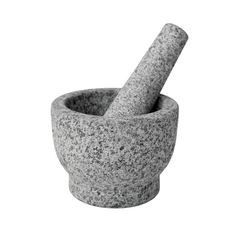Cối và chày tỏi sử dụng tại nhà, máy xay tỏi, cối đá thảo dược, cối đá granite bền, cối tỏi, lọ thuố