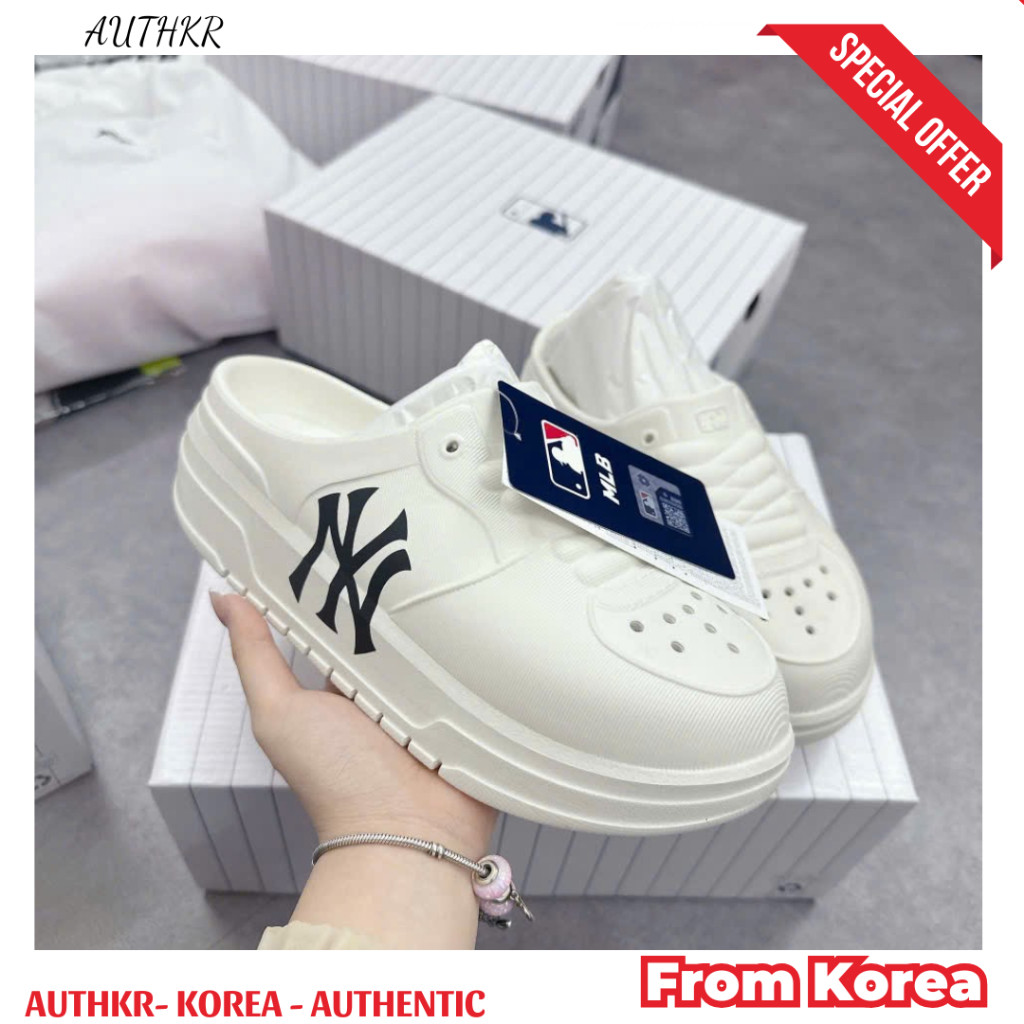 [Auth] Dép sục Mule MLB Korea - Chunky Liner Mule NY Yankees chính hãng