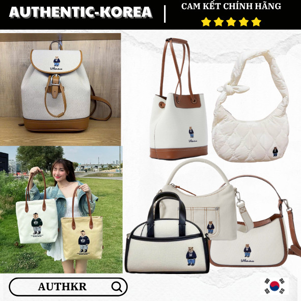 [Auth] [Sẵn ]Tổng hợp Túi đeo chéo/ Balo/ Túi Tote/ Túi Phao Whoau basic vải dù quai da các màu