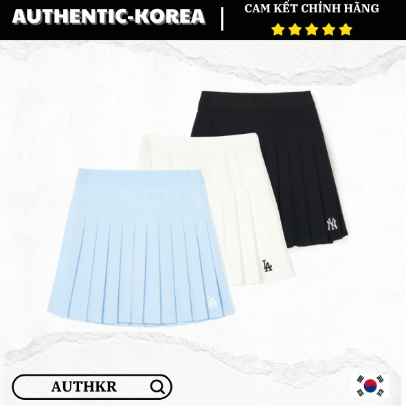 [Auth] Chân Váy xếp li Logo NY/LA - 3FSKV0143