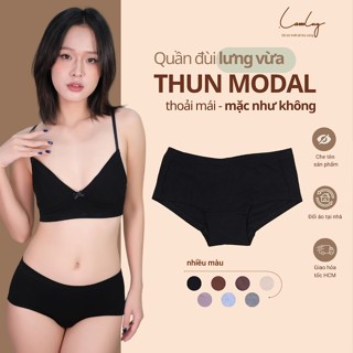  Quần Lót Nữ Boyshort LAMLUY Lưng Vừa Thun Modal Co Giãn Mềm Mại 