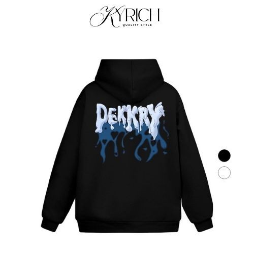 Áo Hoodie Kyrich Premium Nỉ Dekkry Tan Chảy Lửa Xanh Frozen Flow Blue Flame