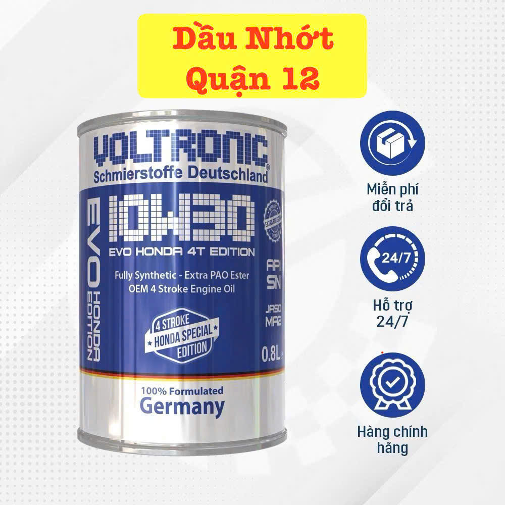 Nhớt Cao Cấp Xe Máy Voltronic EVO Honda 4T Edition 10W-30 800ML