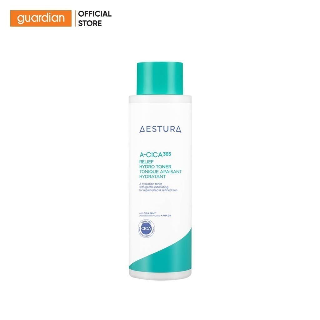 Nước Hoa Hồng Toner Rau Má PHA 3% Làm Dịu, Cấp Ẩm Và Làm Mềm Da A-CICA365 Aestura Relief Hydro Toner
