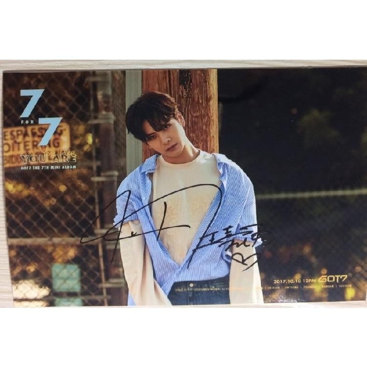GOT7 Jackson Wang.（Jackson）Chữ ký viết tay Mini7Bộ Sưu Tập 7FOR7Ảnh ký tặng khuyến mãi A Kiểu