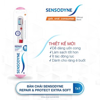  Bàn chải đánh răng SENSODYNE Repair & Protect Extra Soft với cổ bàn chải linh hoạt lông mềm sạch sâu 