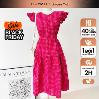 Đầm nữ GUMAC Caro rã xếp tầng  LDE0707