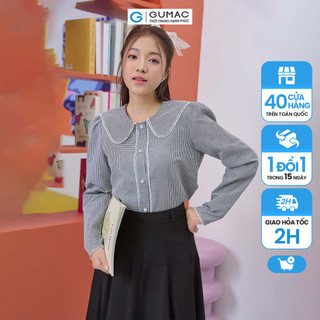 Áo kiểu nữ Gmorning - GUMAC phối viền ren  YAE01017