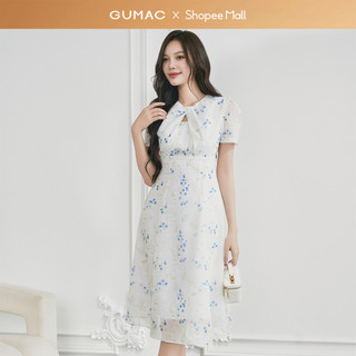 Đầm hoa cổ xoắn thời trang GUMAC DE07042