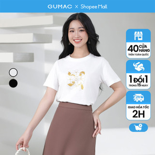 Áo thun nữ GUMAC in phom suông  ATE03026