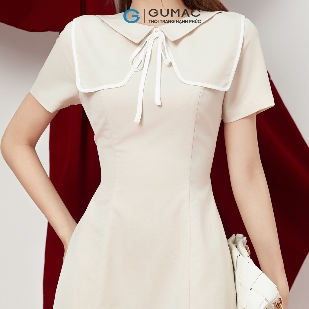 Đầm A kiểu phối viền thời trang GUMAC LDE1204 | BigBuy360 - bigbuy360.vn