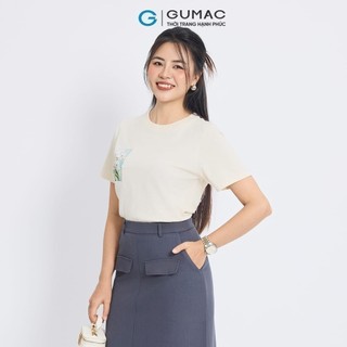 Áo thun in hoa lan thời trang GUMAC ATE08037