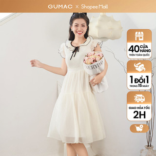 Đầm nữ GUMAC phối bèo rã tầng  DE01015