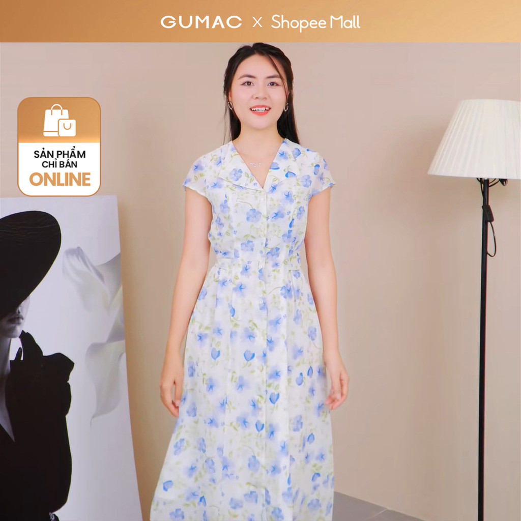 Đầm nữ GUMAC kiểu buộc eo  DE08087