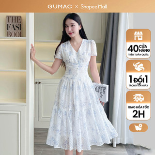 Đầm nữ GUMAC xòe rã tầng  DE05022