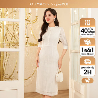 Đầm nữ GUMAC bút chì ren  DE01039