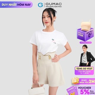 Áo thun nữ GUMAC thêu hình  ATD03019