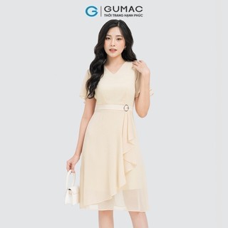 Đầm nữ GUMAC kiểu thân đắp chéo  DD04047