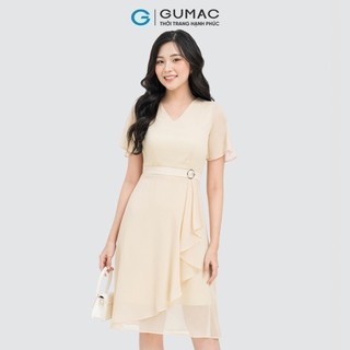 Đầm nữ GUMAC kiểu thân đắp chéo  DD04047